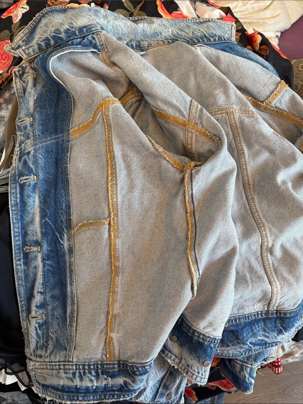 Free People Light Blue Denim Fringe Jacket - Picture 8 of 8